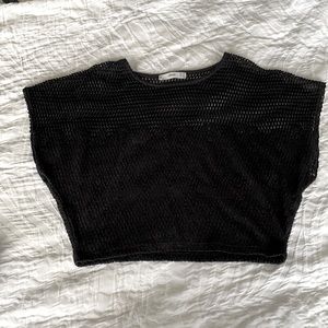 Mango black laced crop top